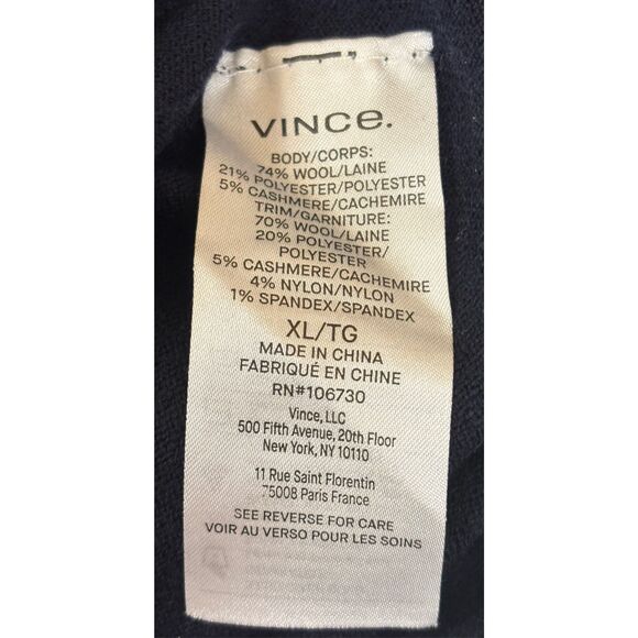 Vince Wool & Cashmere Mock Turtleneck Sweater in Navy NWT Size XL - Picture 6 of 6